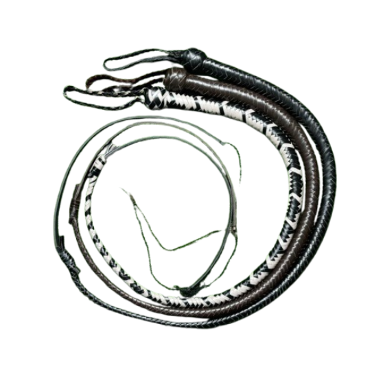 Snake Whip Cow Hide Leather 12 Plait 3ft