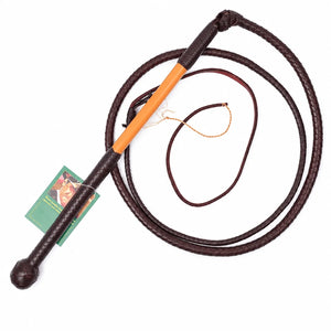 Stock Whip - Brown Cowhide Leather