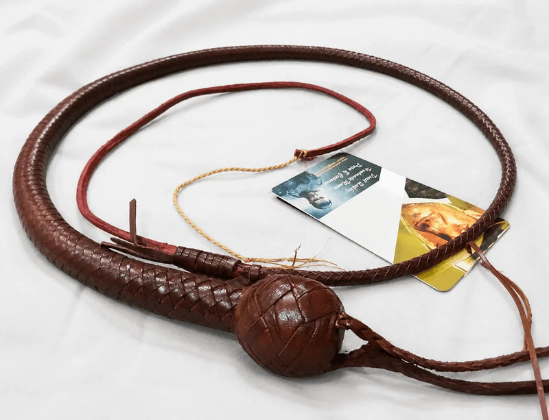 Snake Whip - Whisky Kangaroo Hide 12-Plait 3ft to 6ft