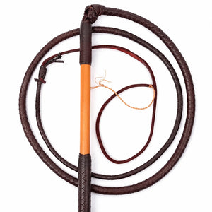 Stock Whip - Brown Cowhide Leather