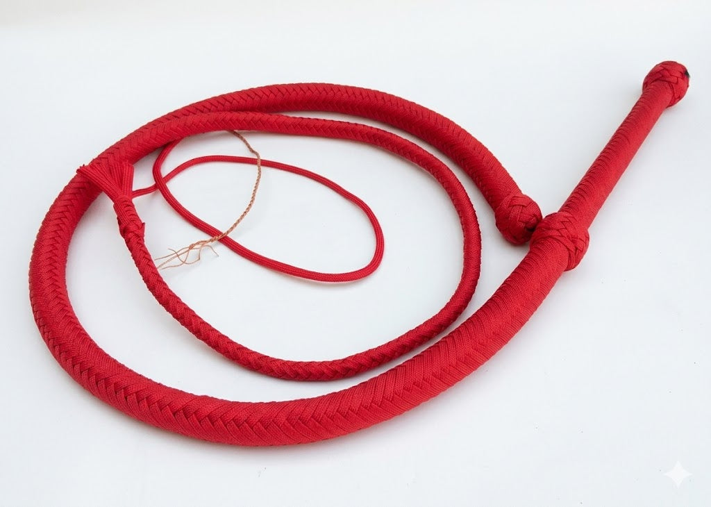 Bullwhip - Red Nylon Paracord Bullwhip