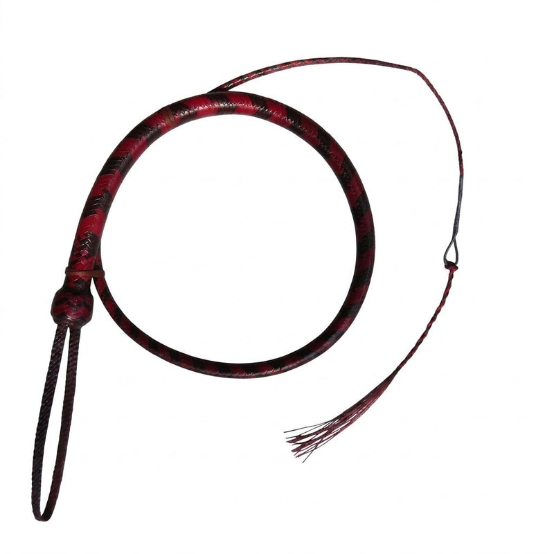 Signal Whip - Red and Whisky Tan 16plait 4ft