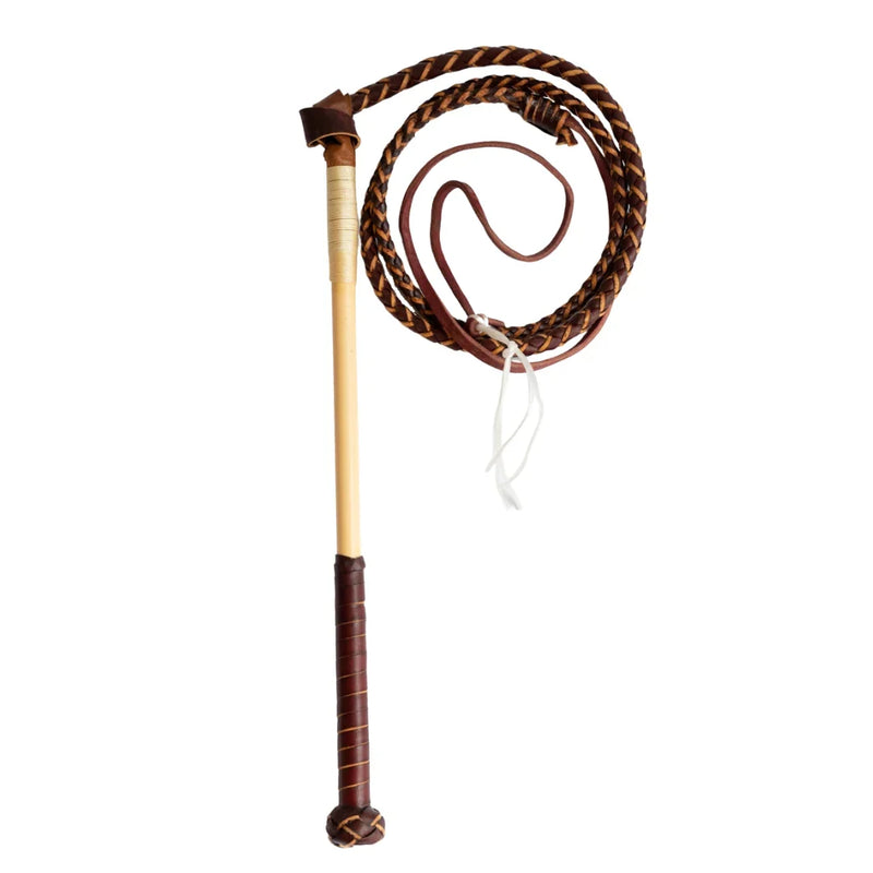 Stock Whip - Red Hide Leather 4ft