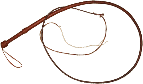 Bullwhip Crystal Skull Kangaroo Leather - 8 Ft
