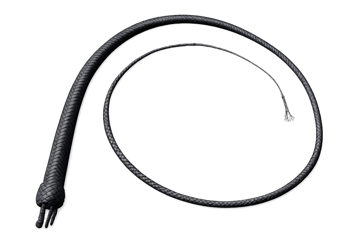 Foundation Series Snake Whip Black Nylon 16-Plait 4 Ft