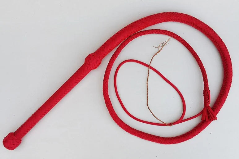 Bullwhip - Red Nylon Paracord Bullwhip