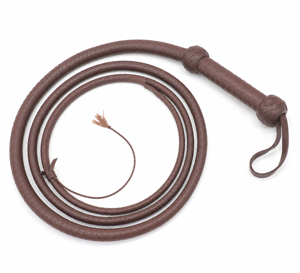 Bullwhip  Greyish Brown Leather Indiana Jones Style-8 plaits 8ft