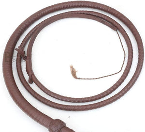 Bullwhip  Greyish Brown Leather Indiana Jones Style-8 plaits 8ft