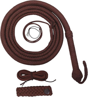 Bull Whip - Brown Paracord Nylon 16-Plaits 06 FT