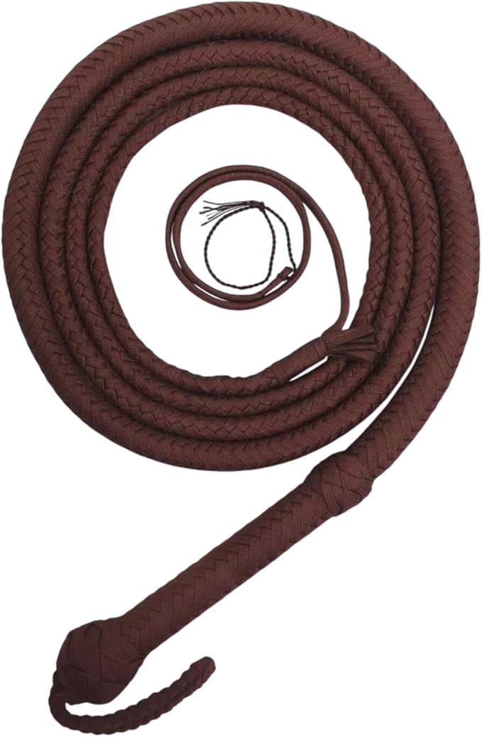 Bull Whip - Brown Paracord Nylon 16-Plaits 06 FT