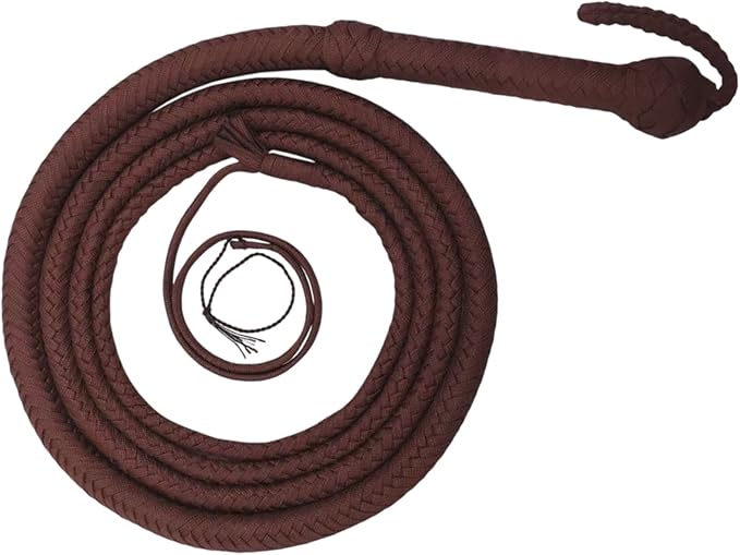 Bull Whip - Brown Paracord Nylon 16-Plaits 06 FT