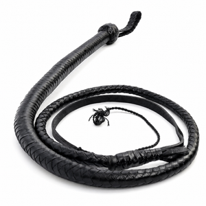 Snake Whip - Cow Hide Leather 12 Plait 3ft to 6ft