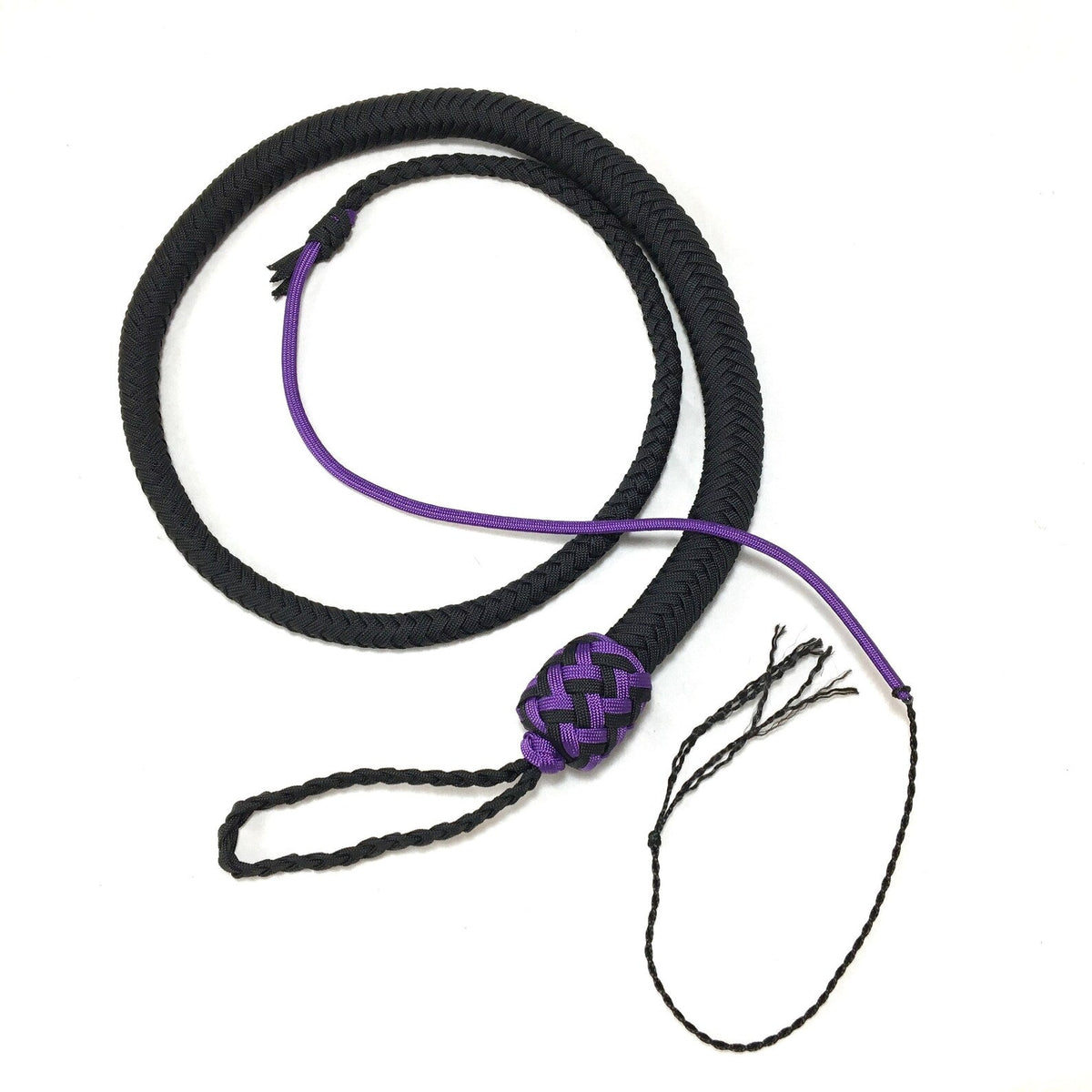 Snake Whip Black Nylon 12-Plait 3 Ft