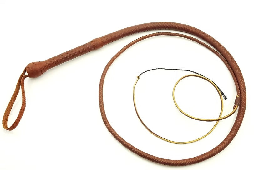 American Style Bullwhip – Kangaroo Hide Leather 12 Plait 6ft