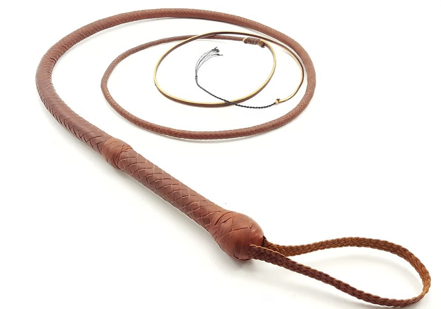 American Style Bullwhip – Kangaroo Hide Leather 12 Plait 6ft