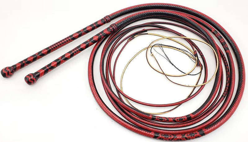 Australian Style Bullwhip – Kangaroo Hide Leather 12/16 Plait 4ft
