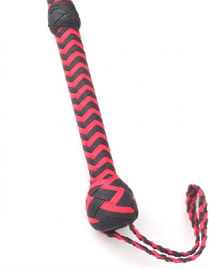 Bullwhip Red Black Paracord Nylon 12 Strands 6-12ft