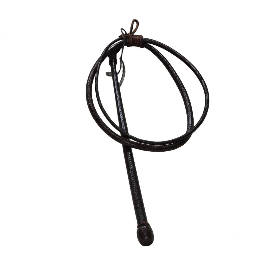Kangaroo Hide Whip Full Plait Handle