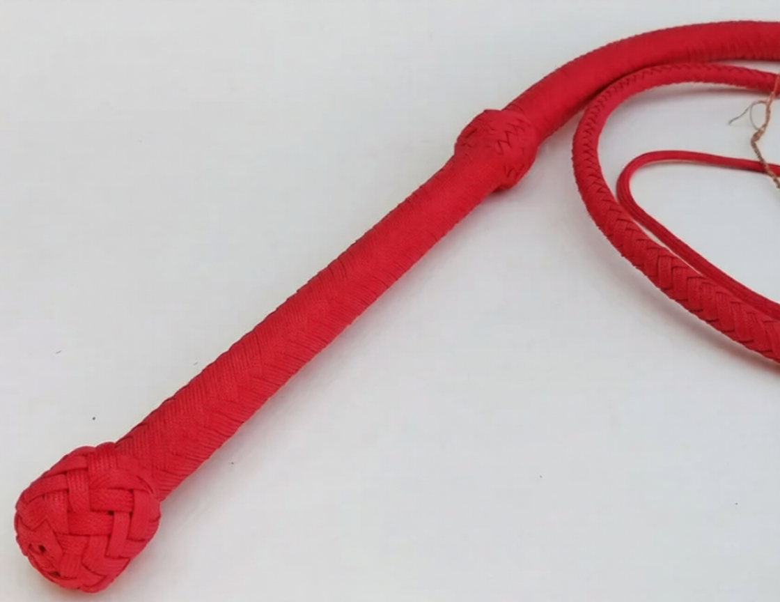 Bullwhip - Red Nylon Paracord Bullwhip
