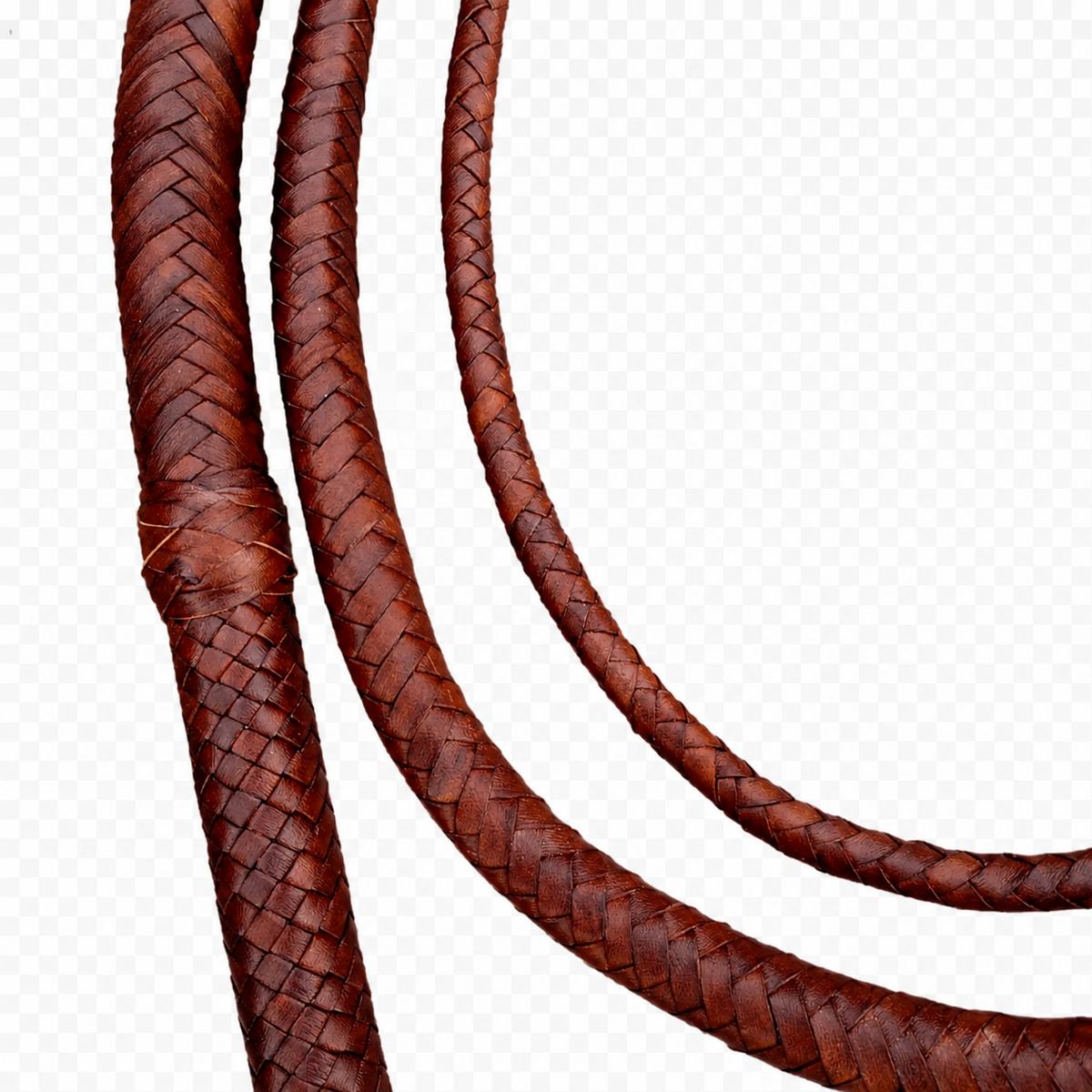 Hand Braided Indiana Jones Bullwhip in Kangaroo Leather 4ft to 12ft