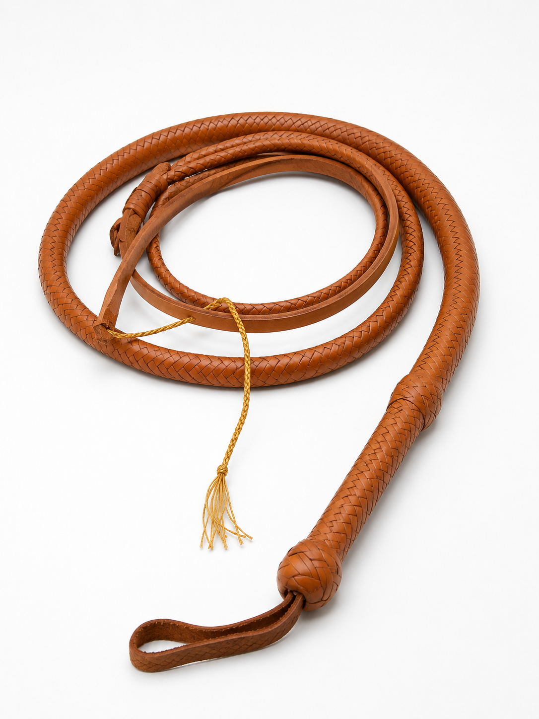 Handmade 16-Plait Leather Indy-Style Bullwhip (4ft – 12ft)