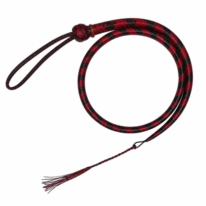 Signal Whip - Red and Whisky Tan 16plait 4ft