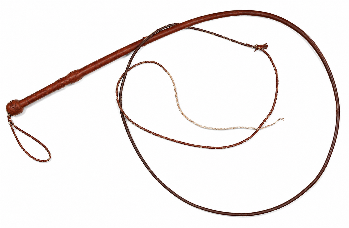 Bullwhip Crystal Skull Kangaroo Leather - 8 Ft