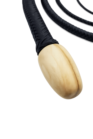 Snake Whip Solid Black Nylon 16 Plait 8 Ft