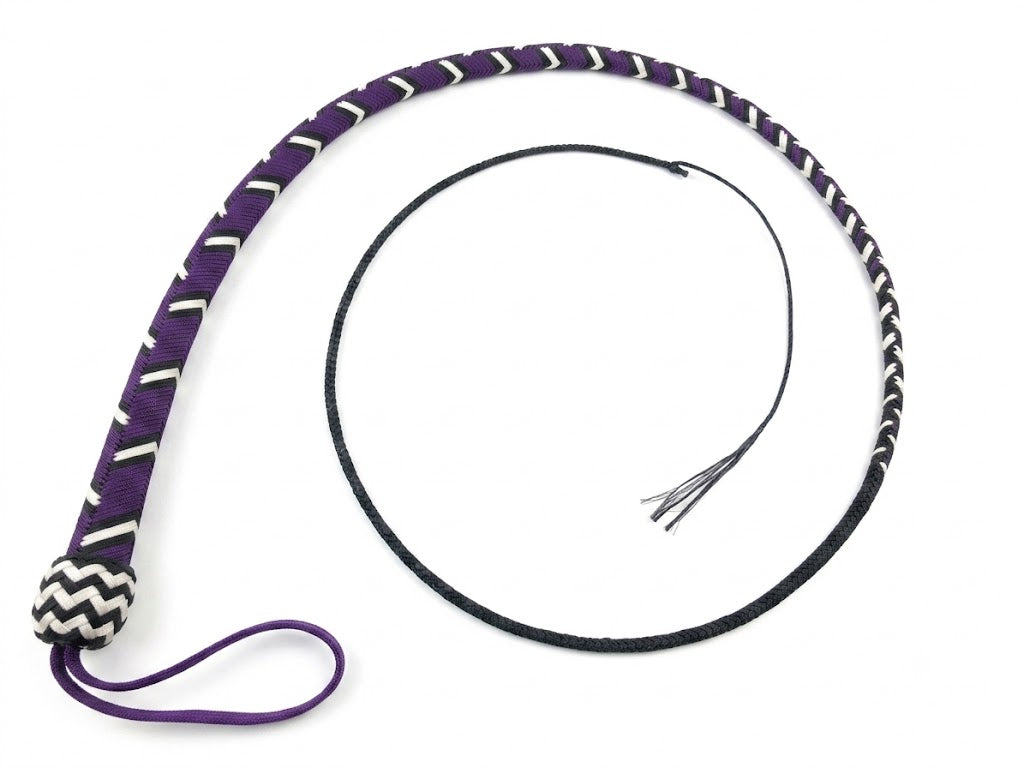 Traditional Snake Whips-Purple Nylon 32 Plait 3-6ft