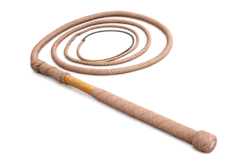 Stock Whips - Creamy Nylon Colored - 12 Plaits