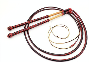 Australian Stock Whip red Kangaroo Hide 8x12 Plait 6ft