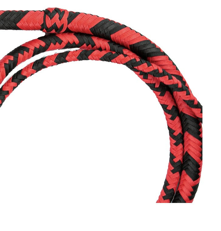 Bullwhip - Black and Red Nylon Leather -16plait 4ft to 14ft