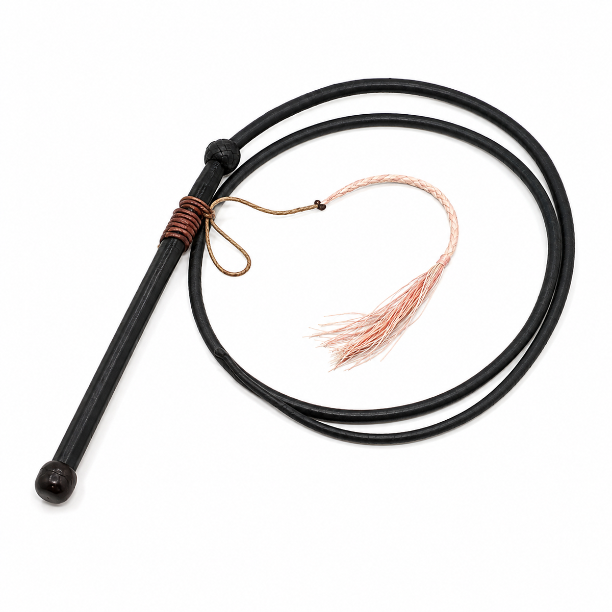 Stockman Stockwhip - Black Kangaroo Leather