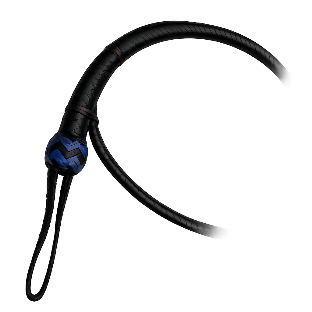 Signal Whip Black & Blue Nylon 16 Plait 4ft