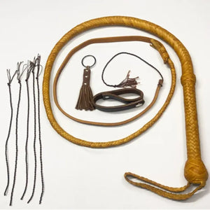 Kangaroo Bullwhip - Camel Color Kangaroo Leather 3 Ft